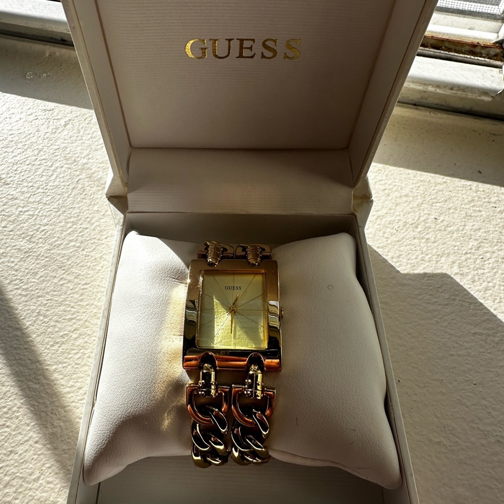 GUESS Ladies Gold Tone Analog Watch